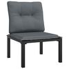 vidaXL Garden Lounge Set Black, Dark Grey