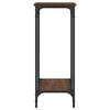 vidaXL Console Table Brown Oak Engineered Wood and Metal