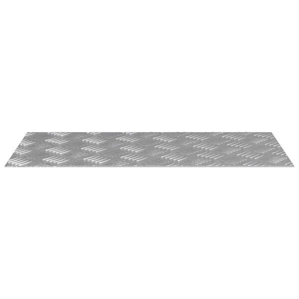 vidaXL Stair Tread Rectangular 2 pcs Silver 23.62 x 11.81 in Aluminium