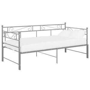 vidaXL Sofa Bed Frame Grey Powder-coated metal Single and Double