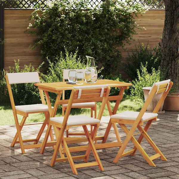vidaXL Bistro Set 5 pcs Brown solid acacia wood