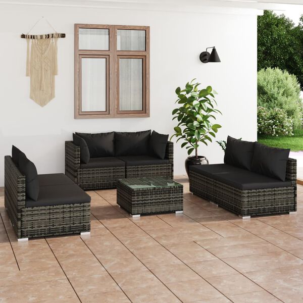 vidaXL Garden Lounge Set Grey, Anthracite