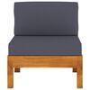 vidaXL Wooden Lounge Set Dark grey, Natural acacia wood