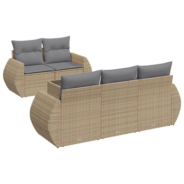 vidaXL Garden Sofa Set Beige