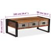 vidaXL Coffee Table Multicolour Solid reclaimed wood, steel legs