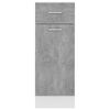 vidaXL Drawer Bottom Cabinet Concrete grey Engineered wood