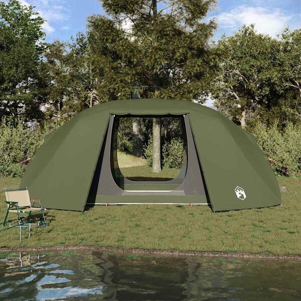 vidaXL Fishing Tent with Roof Olive green 514 x 465 x 187 cm Polyester