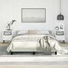 vidaXL Bed Frame With Headboard Light Grey