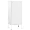 vidaXL Storage Cabinet White Steel Medium Ball-Bearing Storage Cabinet
