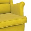 vidaXL Rocking Chair Yellow Velvet (100% polyester), solid rubber wood