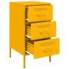 vidaXL Bedside Cabinet Mustard Yellow Cold-rolled Steel Industrial