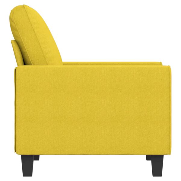 vidaXL Sofa Chair Light Yellow Polyester, Metal, Textilene, Foam Single