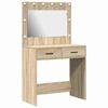 vidaXL Dressing Table Sonoma oak 78.5 x 41 x 135 cm Engineered wood