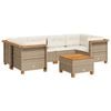 vidaXL Garden Sofa Set Beige, Cream White