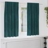 vidaXL Blackout Curtains 2 pcs Dark Green 55.12 x 68.90 in Velvet