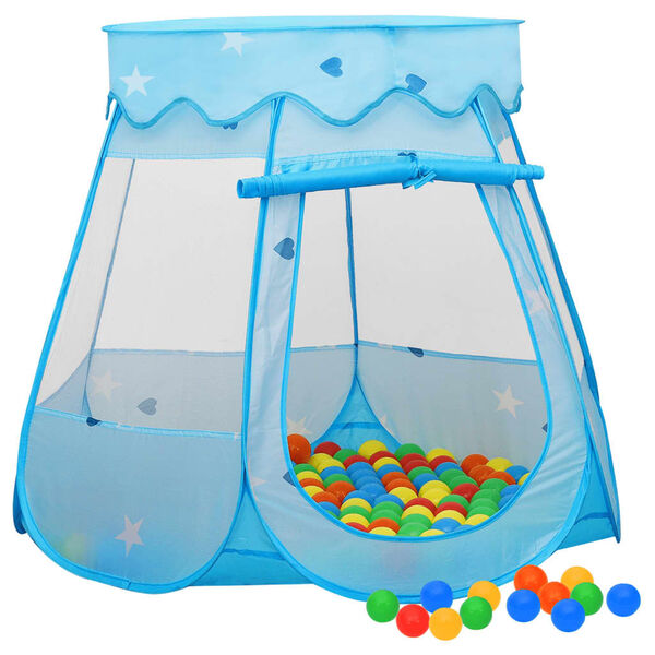 vidaXL Play Tent Blue, Yellow, Red, Green, Orange (balls)