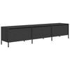 vidaXL TV Cabinet Black Cold-rolled Steel 79.5 x 15.4 x 17.1 in