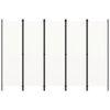 vidaXL 5-Panel Room Divider White 98.4"x70.9"