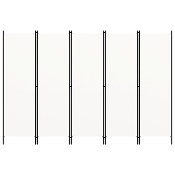 vidaXL 5-Panel Room Divider White 98.4"x70.9"