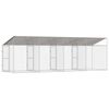 vidaXL Dog Cage with Roof Silver 314.96 x 78.74 x 101.57 in