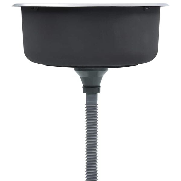 vidaXL Kitchen Sink with Strainer Stainless Steel