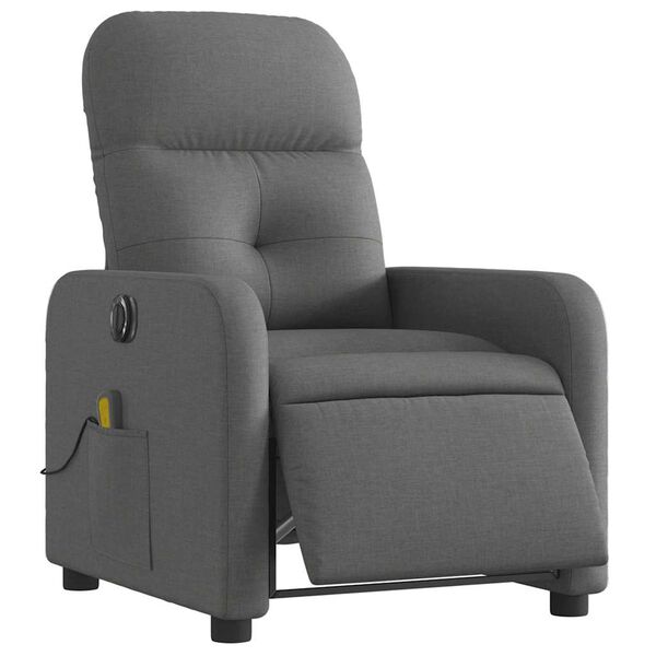 vidaXL Electric Massage Recliner Chair Dark Gray