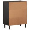vidaXL Side Cabinet Black Solid Mango Wood, Engineered Wood, Iron