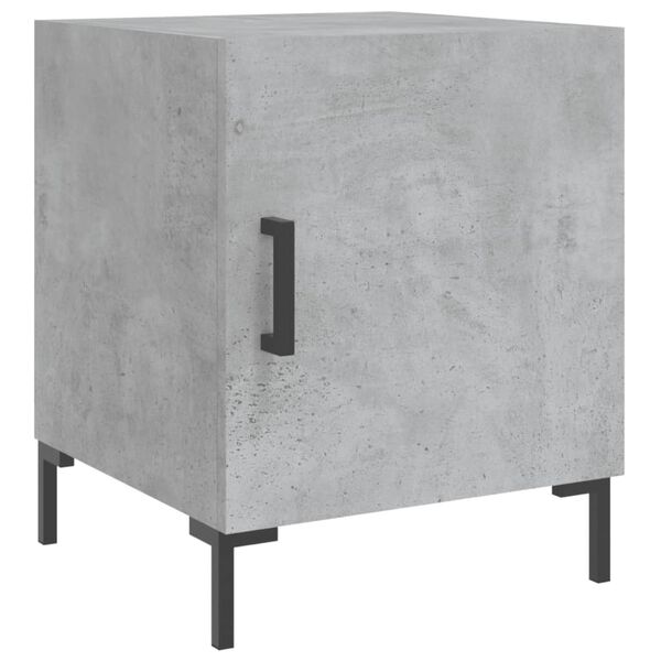vidaXL Bedside Cabinet Set of 2 Concrete grey Engineered wood, iron