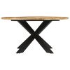 vidaXL Dining Table Natural Wood Solid Mango Wood Large
