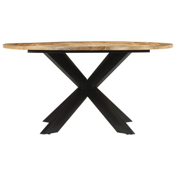 vidaXL Dining Table Natural Wood Solid Mango Wood Large
