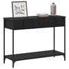 vidaXL Console Table Black oak 100 x 34.5 x 75 cm Engineered wood