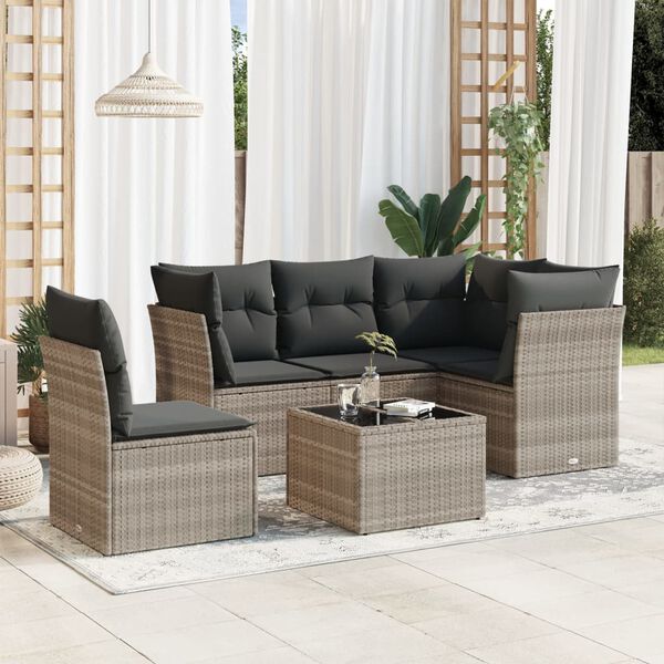 vidaXL Garden Sofa Set Light grey, Dark grey