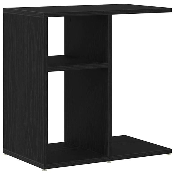 vidaXL Side Table Black oak 19.7" x 11.8" x 19.7" Engineered wood