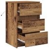 vidaXL Bedside Cabinet with Old wood 38 x 34 x 61 cm Engineered wood