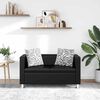 vidaXL Sofa Black PVC, Polyester, Cotton Small Durable Sofa