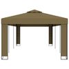 vidaXL Gazebo Taupe 100% polyester, powder-coated steel 9.8x19.7 ft