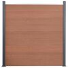 vidaXL Fence Panel Set Brown 207.1"x73.2" WPC