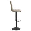 vidaXL Bar Stool Set of 2 Light Grey Steel, velvet (100% polyester), foam