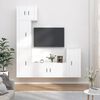 vidaXL TV Cabinet Set Set of 5 White Engineered wood 5 Piece Set