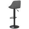 vidaXL Bar Stool Dark Grey Velvet (100% polyester), steel
