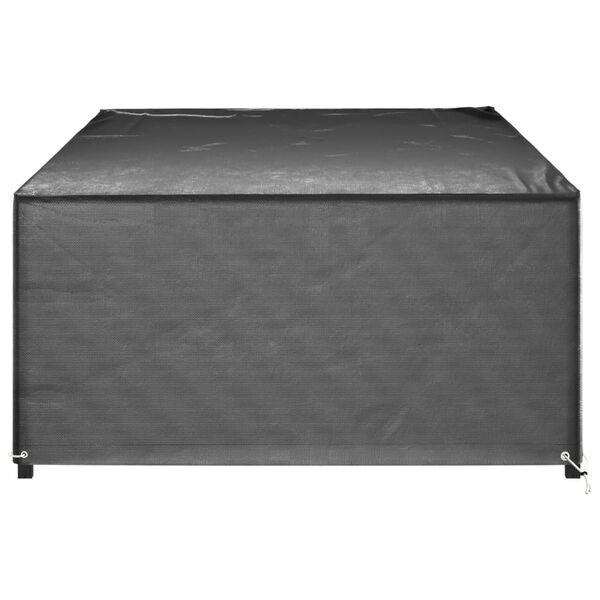 vidaXL Garden Furniture Cover Set of 2 Black Polyethylene, Aluminum