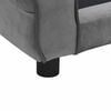 vidaXL Dog Sofa Dark Grey Plush (80% polyester, 20% cotton), solid fir wood