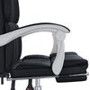 vidaXL Reclining Office Chair Black Faux leather, metal, plywood, foam
