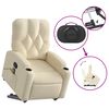 vidaXL Stand Up Massage Recliner Chair Cream