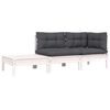 vidaXL Garden Lounge Set Set of 3 White