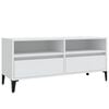 vidaXL TV Cabinet White Engineered wood, metal 39.4 x 13.6 x 17.5 in