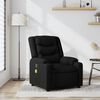 vidaXL Massage Recliner Chair Black Polyester, Metal, Plywood, Foam Single