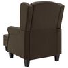 vidaXL Armchair Brown Polyester Fabric, Plywood, Plastic Standard Modern