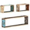 vidaXL Wall Cube Shelf Multicolor Solid reclaimed wood Small and large