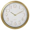Home & Styling Side Table Gold Metal Medium Clock Side Table Round